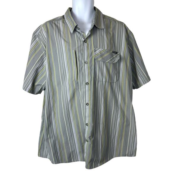 Eddie Bauer Trail Fishing Outdoor Button Front Shirt Size 2XL Gray Vented - Picture 1 of 8